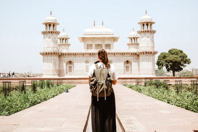 India female traveler RF